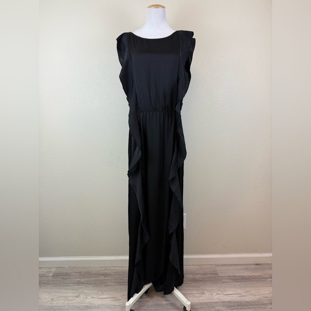 BCBGMaxAzria Black‎ Sleeveless Kolline Scoop Neck Gown Size Medium